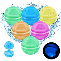 Children's luminescent silicone water ball outdoor water play toy Summer water battle interactive game Color random 1