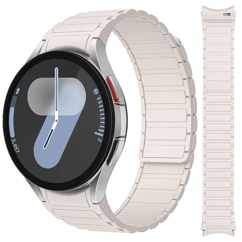 Silicone Magnetic No-Gap Watch Band - 20mm Premium Strap Bracelet