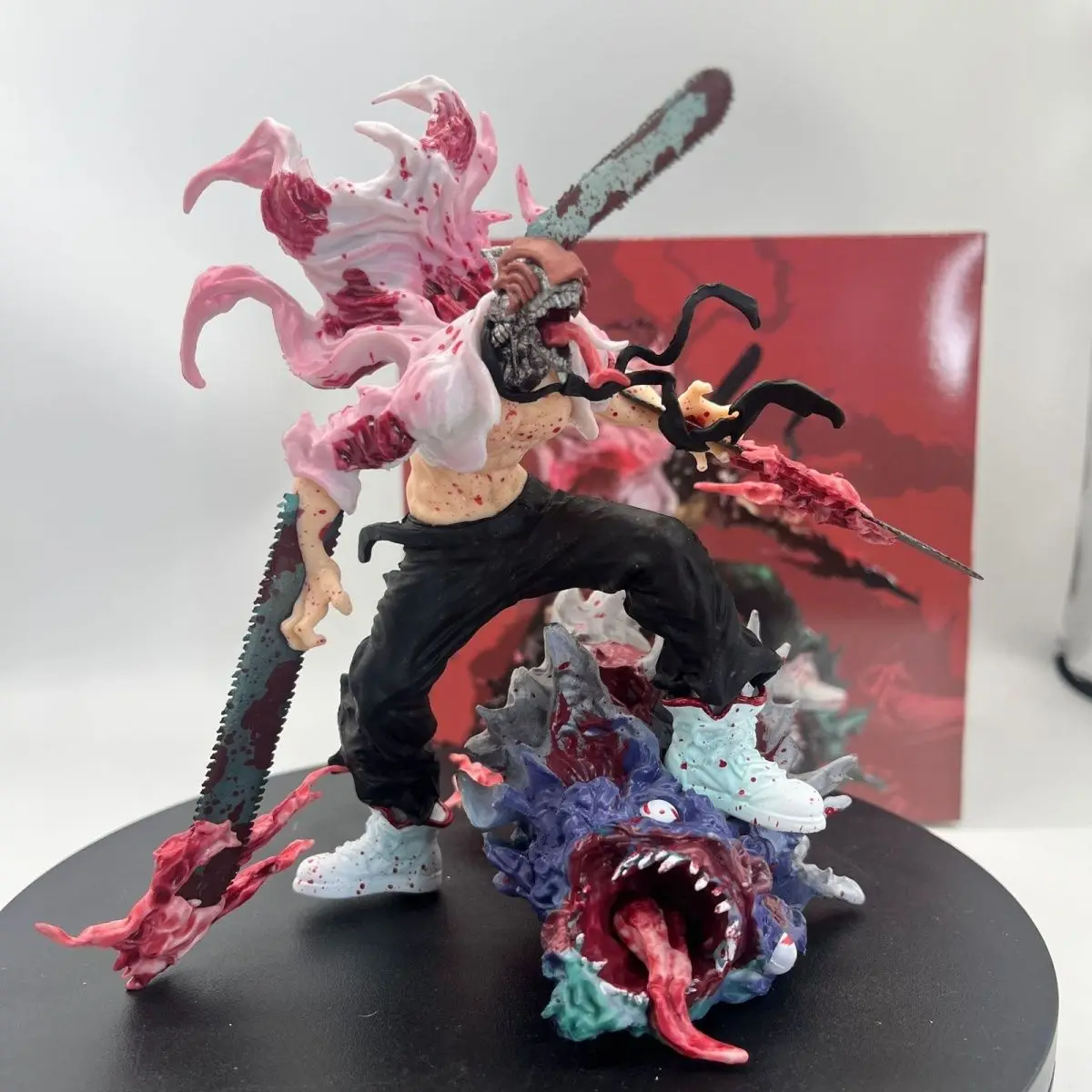 

Chainsaw Man Denji Figure INSANE CHAINSAW MAN VS. THE BAT DEVIL PVC Statue Anime Action Figurine Model Collection Doll Toy Gift