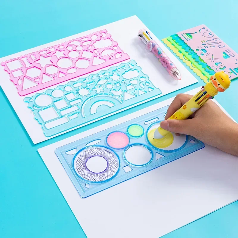 Drawing Toys Set Drawing Stencils Set Funny Interlocking Gears Wheels Painting Toys Arts Crafts Ideal Creativity Activity Accessories drawing toys set