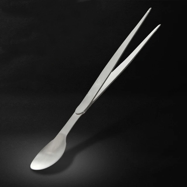 20.5cm Stainless Steel Tasting Spoon Tweezers Chef Dual Dishes Taste