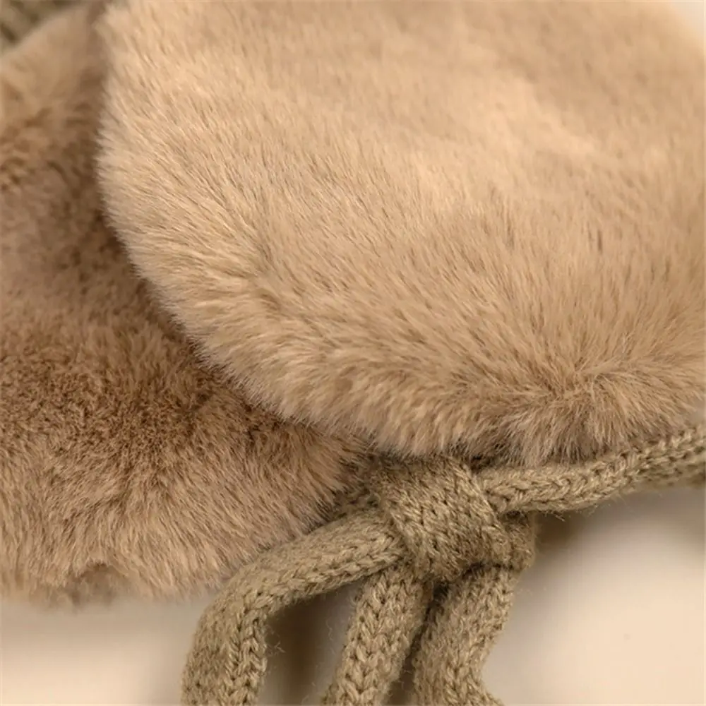 Winter Strappy Earmuffs for Children Knitted Thicken Warm Ear-Muffs Boys Girls Earflaps Kids Solid Color Ear Warmer children earmuffs