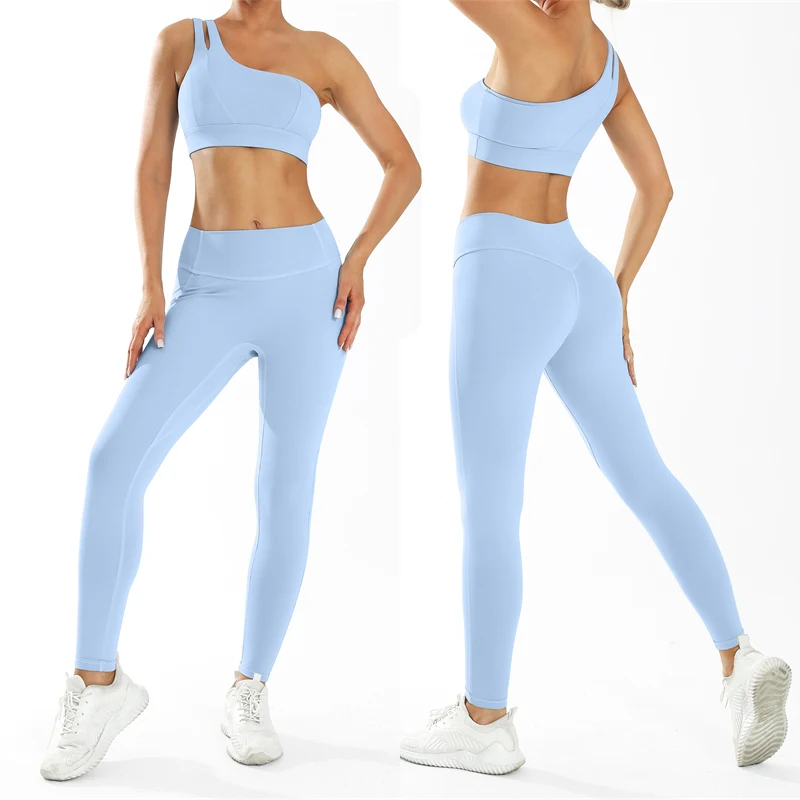 Saashi Quick-Dry 2-Piece Sports Set – U-Neck Bra & Bell-Bottom Pants main image 1