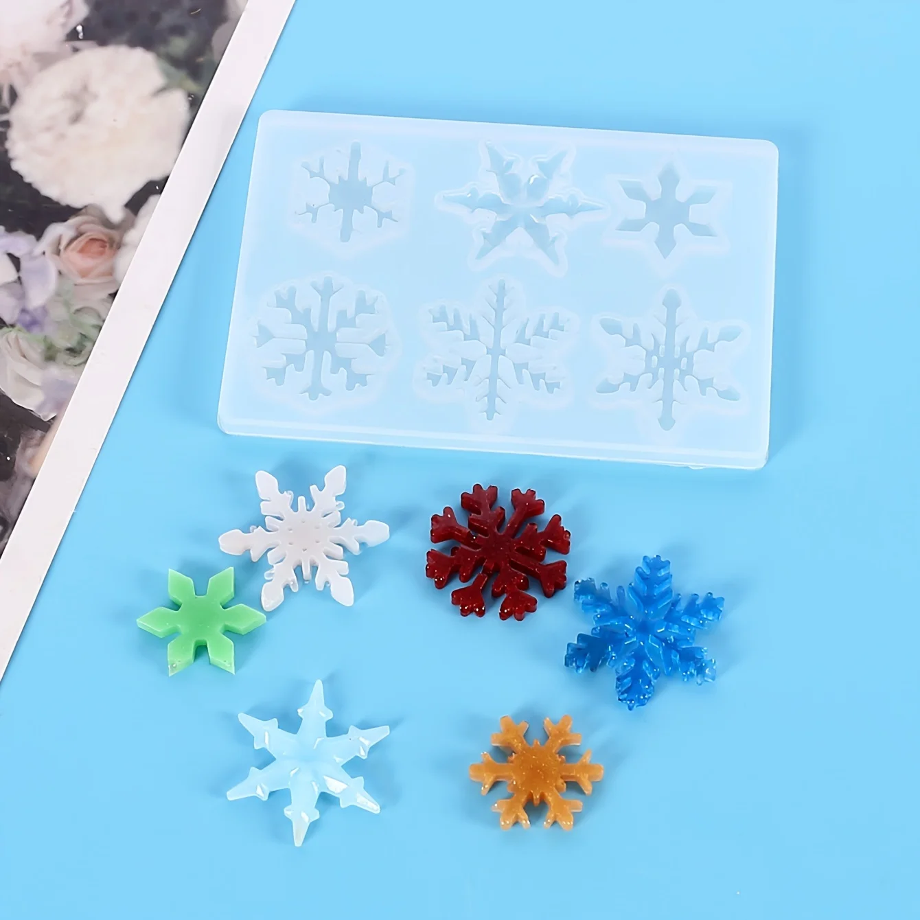 Snowflake Resin Molds Silicone Pendant Epoxy Resin Mold