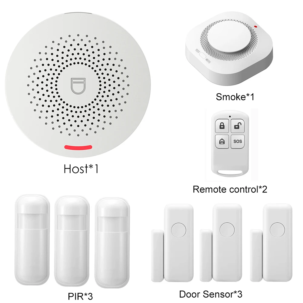 Tuya Smart Home Security Alarm System Hub Kit ,Host with sound function, support Google and Alexa，Smar Life App 