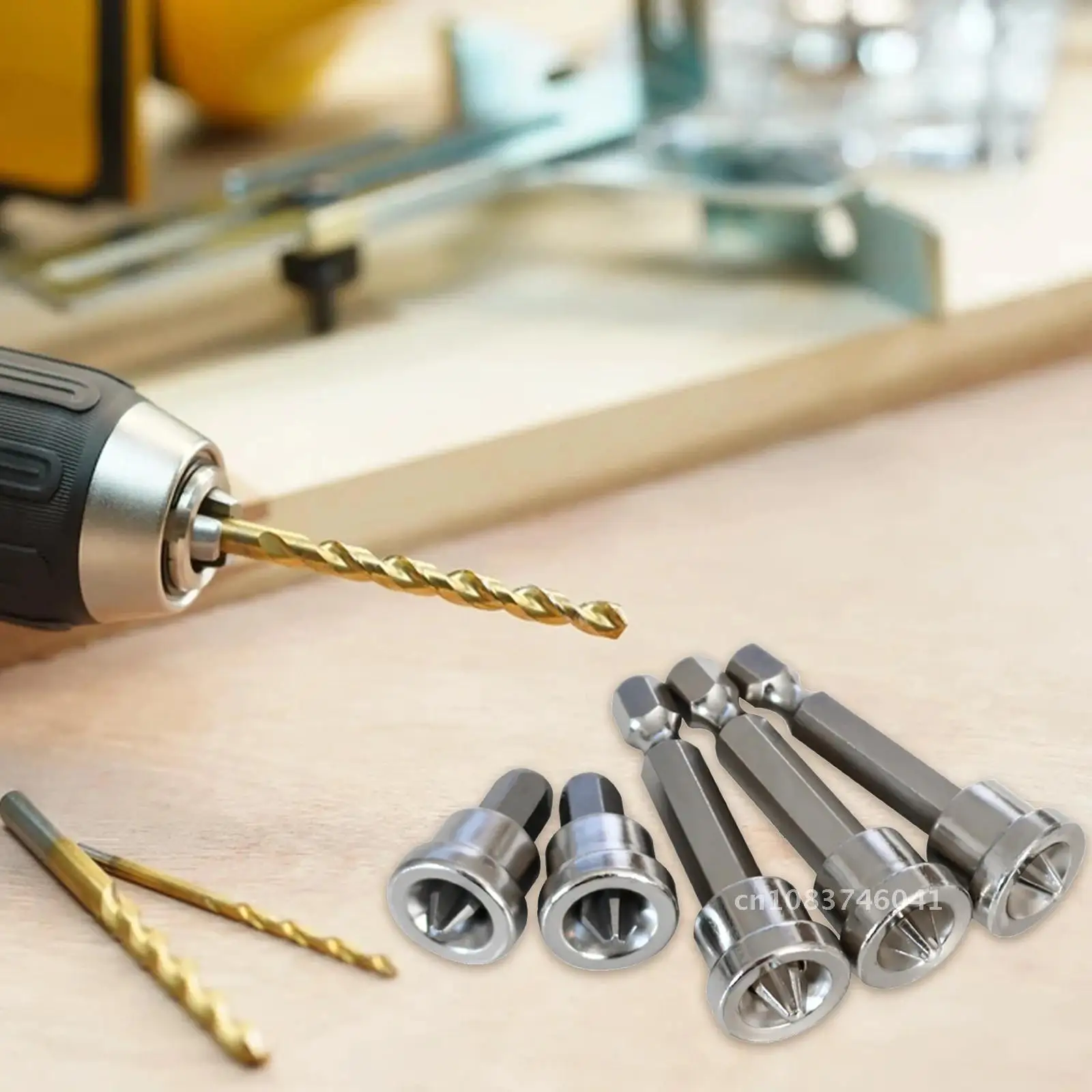 

Magnetic Positioning Screwdriver Bits Set 5pcs, Hex Shank Woodworking Screw Batch Head Positioning Bit