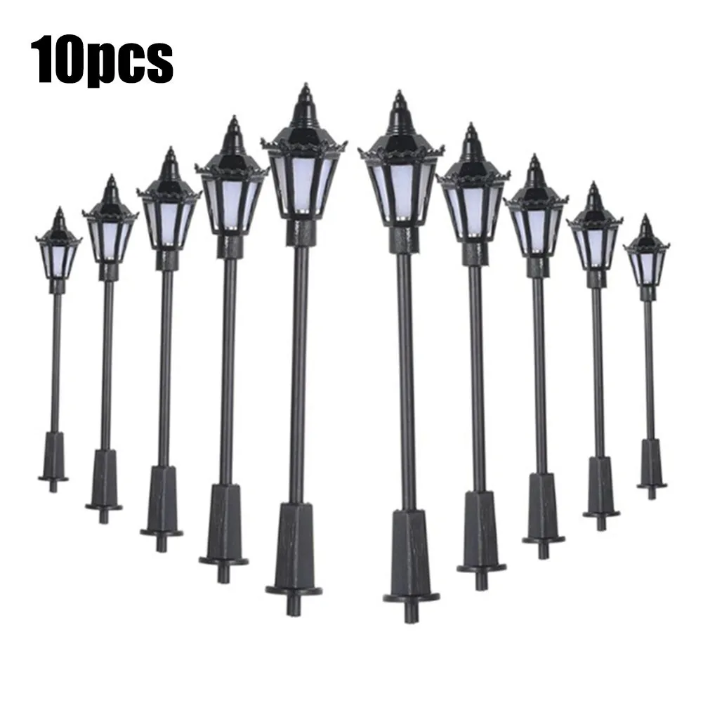 10Pcs Led Street Light Model Railway Outdoor Lamp Scenery Decoration Architecture Building Layout H0 Tt 00 Scala 1: 50-1: 100
