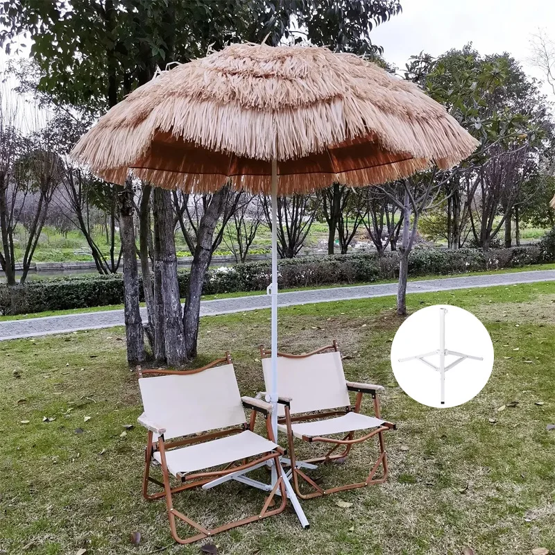 Simulated Straw Umbrella Reinforced Straw Umbrella Windproof and Rainproof Outdoor Sun