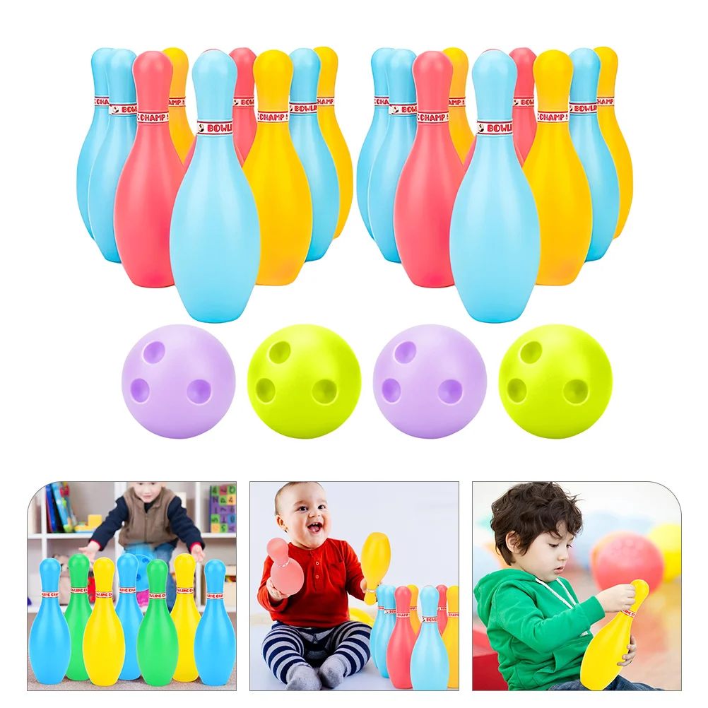 2 Sets Bowling Kids Kit Toys Inflatable Toddler Outdoor Ball Plastic Children Pin