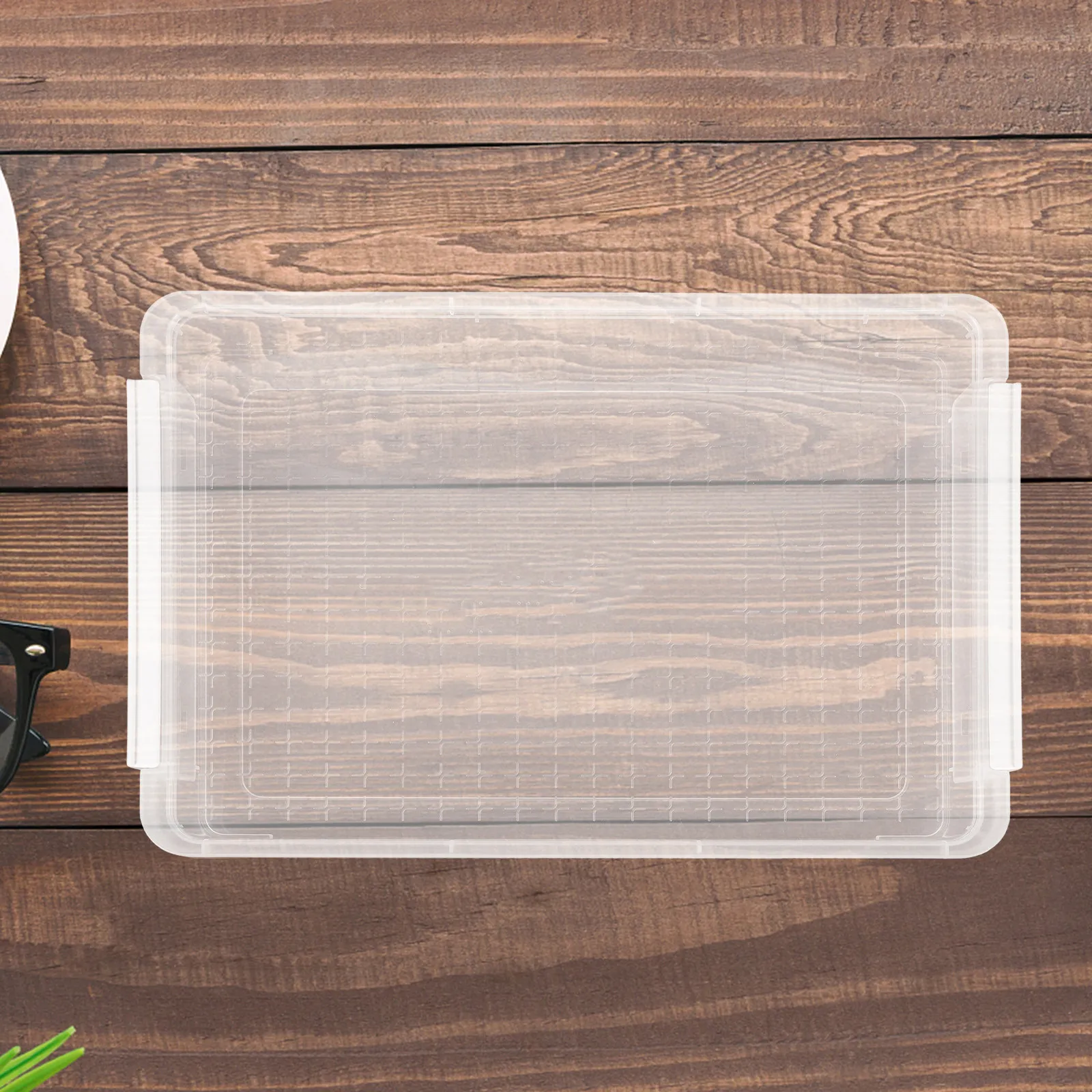 쌓을 수 있는 투명 문서 보관함 A4 사이즈 파일 정리함 사무실 파일 홀더 종이 보관 보호대