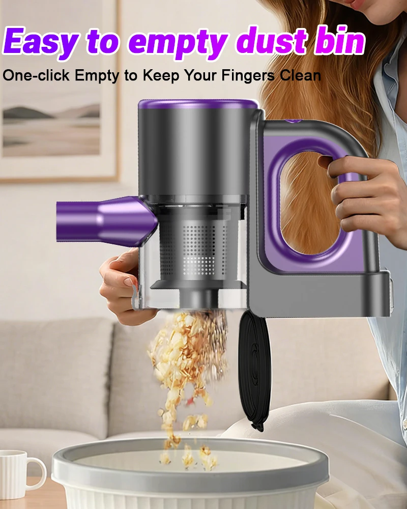 Multifunctional Handheld Vacuum Cleaner, 8.2Kpa Super Suction Power, 6000Mah Battery USB Charging, Brushless Motor, Adjustable Rod-Type Carpet Cleaner, Household Cleaning Tool