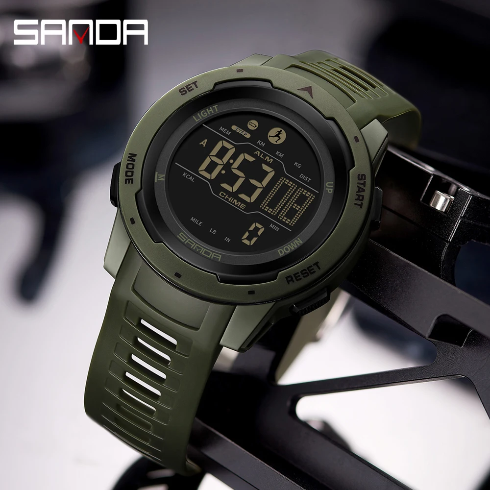 Kids Brand Men Watches Sports Passometer Calories 50M Waterproof LED Digital Watch Military Wristwatch Men's Watch 2145