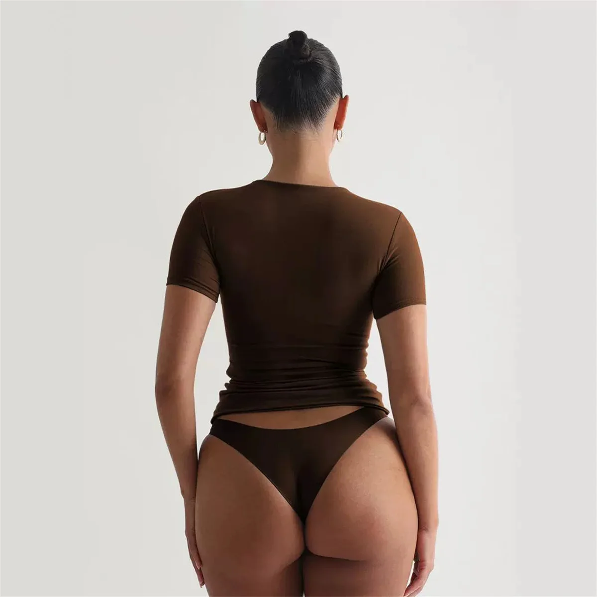 Summer Fashion New Short Sleeve T-Shirt Women Solid Simple Casual Soft All-Match Hot Basic Crop Tops Y2k Vintage Tees Streetwear