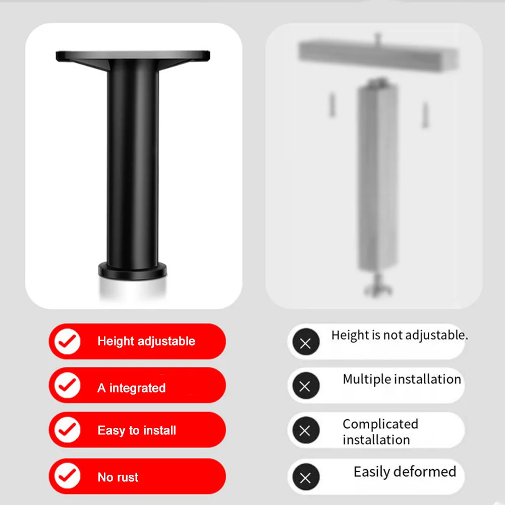 Adjustable Telescopic Bracket Furniture Heightening Bracket Bed Beam Support Fixer For Cabinet Table Legs Sofa Feet Replace