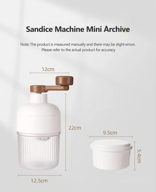 Household Small Size Hand-Operated Making Smoothie Machine with Ice Cube Mold Kitchen Hand Shaved Ice Breaker Ice Crusher 6