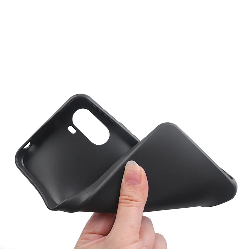 Black Soft Silicone Protective Phone Case - 6.6 Inch Premium Quality TPU Cover