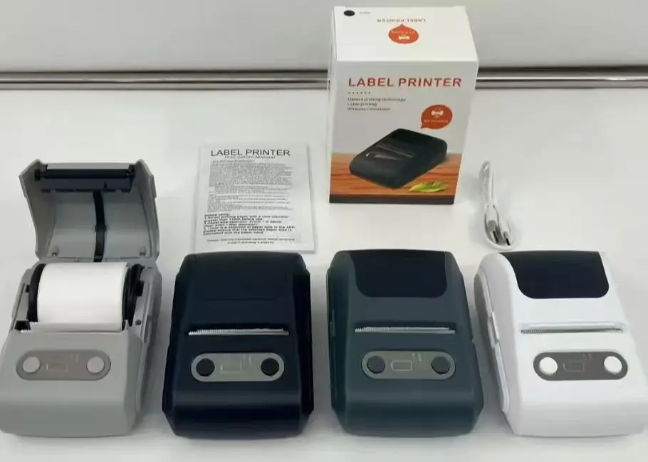 휴대용 미니 사이즈 핸드헬드 블루투스 모바일 휴대폰 음식 배달 티켓 라벨 바코드 마이크로 감열 프린터
