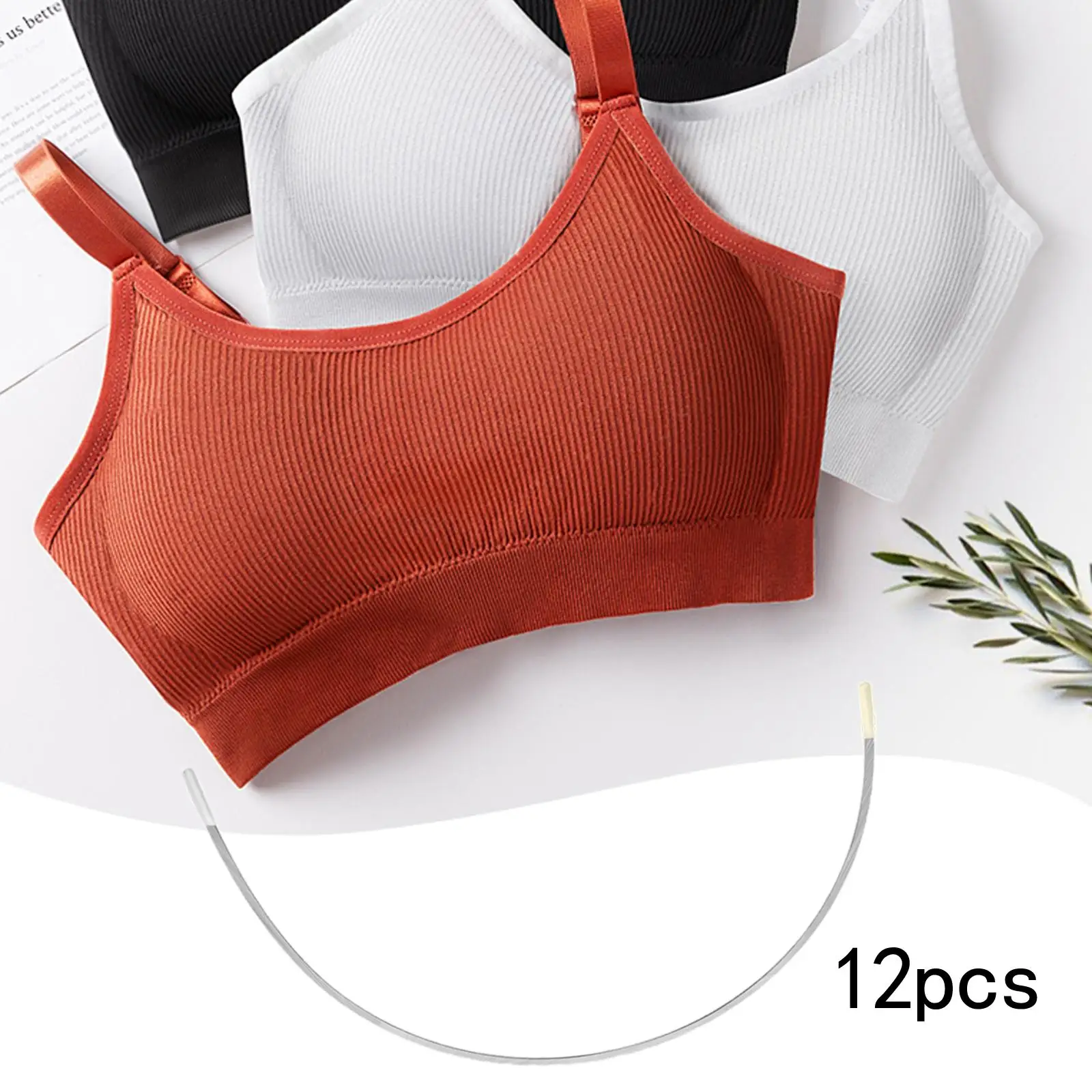 Soutien-gorge à armatures en acier inoxydable, 12 pièces, pratique pour le soutien-gorge fait à la main, soutenir la poitrine