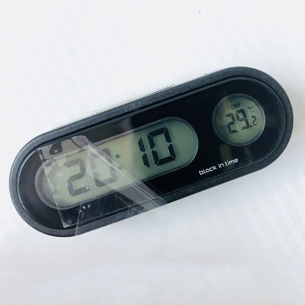 

Car Electronic Clock Thermometer Self-adhesive Back Light LED Thermometer for Auto Car