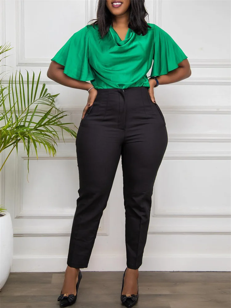 Wmstar Pants Women High Waist Zipper Button Straight  Bodycon Leggings Fashion New Solid Trousers Wholesale Dropshipping 2023