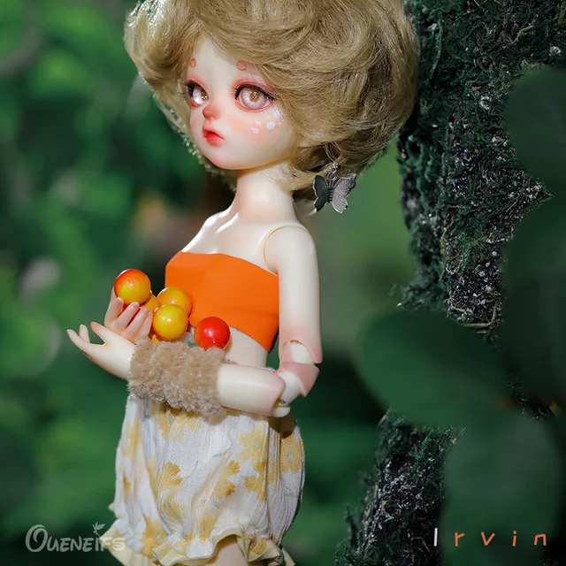 BJD Doll Shuga Fairy Irvin 1/6 Resin Forest Fantasy Deer Feet with Human Slim Body Cute Horn Ball Joited Dolls 5
