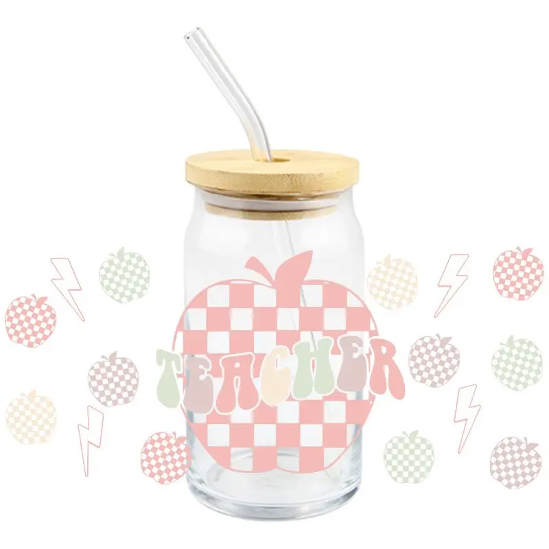 Teachers Day UV DTF Wrap Transfer Stickers For Bottles Cups Mugs Decal
