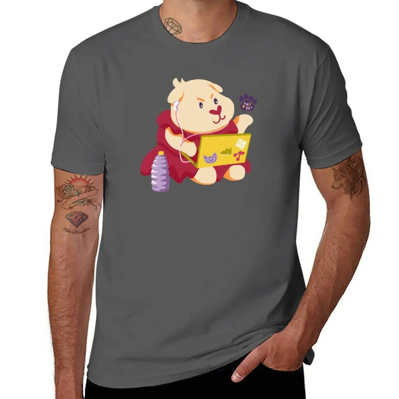 

FGJ23 - Hamster T-Shirt quick drying boys whites blanks mens graphic t-shirts hip hop