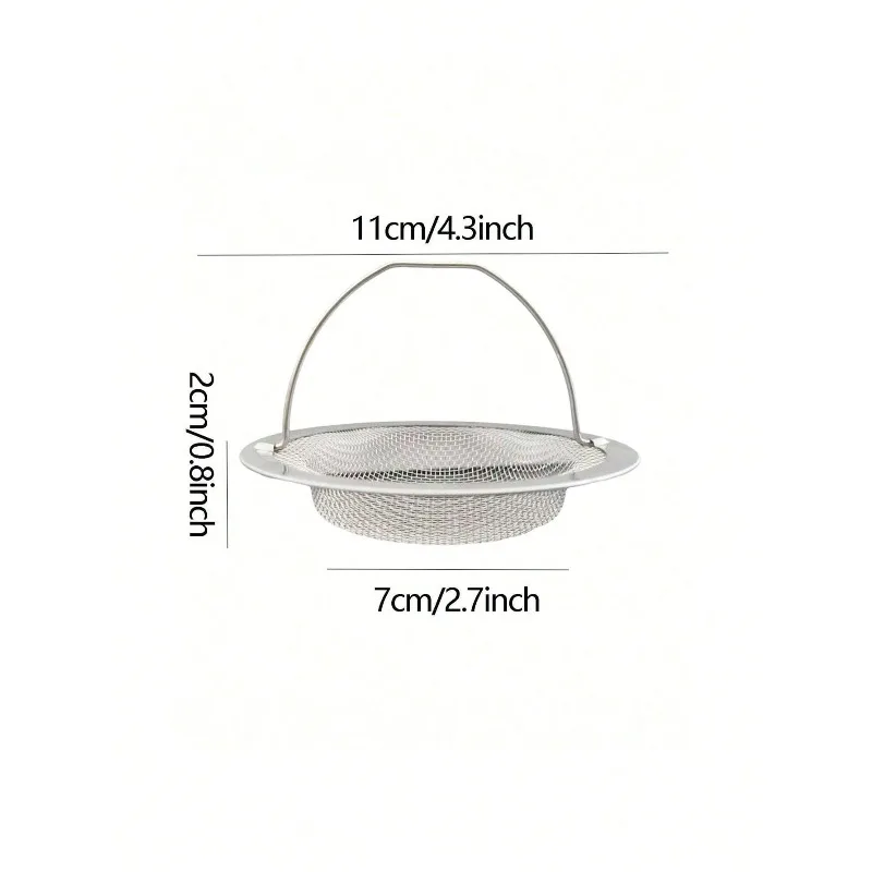Stainless Steel Sink Strainer Basket-Universal Fine-Mesh Food Catcher for Kitchen Drains,Easy-Clean Filter with Anti-Rust Design