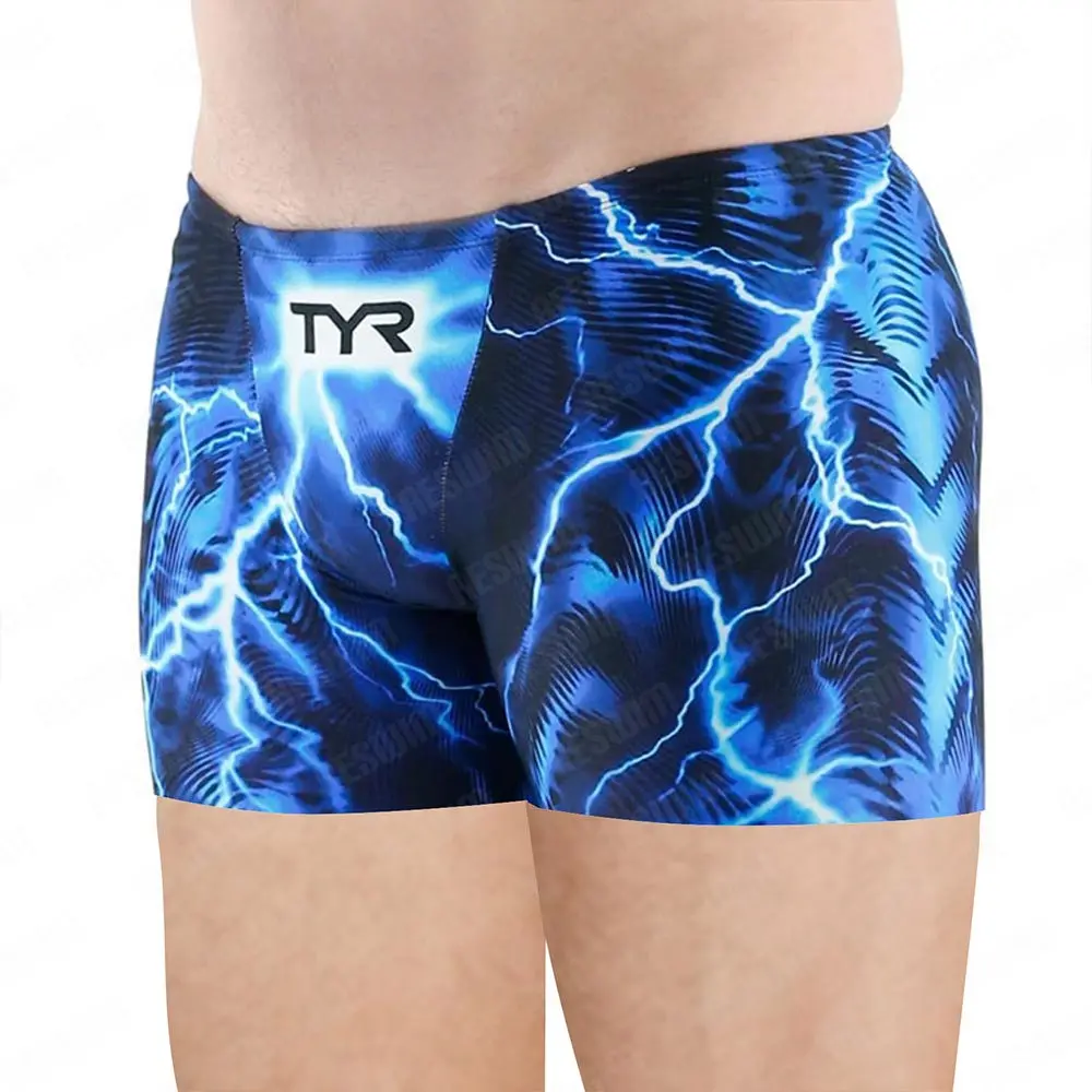 Men's Swim Jammer Athletic Practice Knee-Length Swimsuit Short Beach Tight Shorts Lycra Elastic Rash Guards Swim Trunks Swimwear swim trunks swim shorts men swimsuit