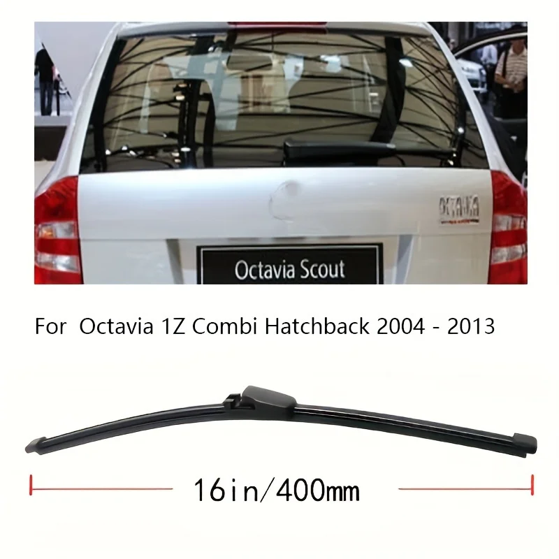 16" Rear Wiper Blade  Windshield Windscreen Window Car Rain Brush  For Skoda Octavia 1Z Combi Hatchback 2004 - 2013 3