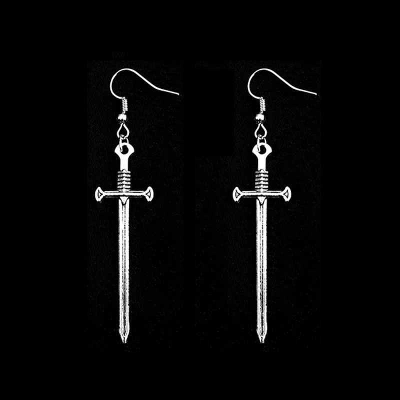 Cross Earrings For Men 2022 Trend Vintage Cool Sword Earrings For Women