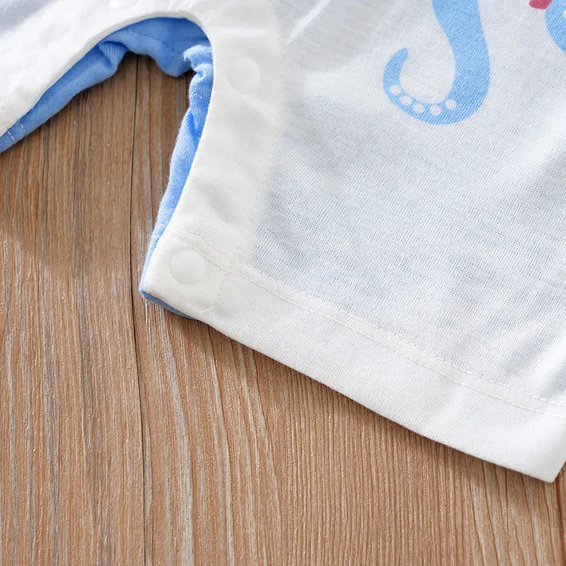 Baby Rompers Baby Jumpsuit Cotton Jumpsuit Baby Clothing 0-18 Baby Jumpsuit Cute Cartoon Strap Octopus Casual And Comfortable Soft Boy And Girl Summer Short Sleeved Newborn Clothes