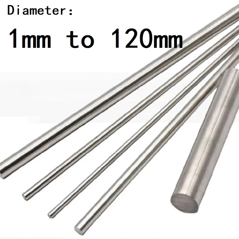 Rundstab aus Edelstahl 304, Metallstäbe, Durchmesser 1, 1,5, 2, 2,5, 3, 3,5, 4, 5, 6, 7, 8, 9, 10 bis 120 mm, Stab aus Edelstahl 304