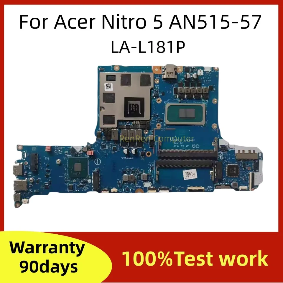 GH51G LA-L181P Motherboard NBQBU11006 For Acer Nitro 5 AN515-57