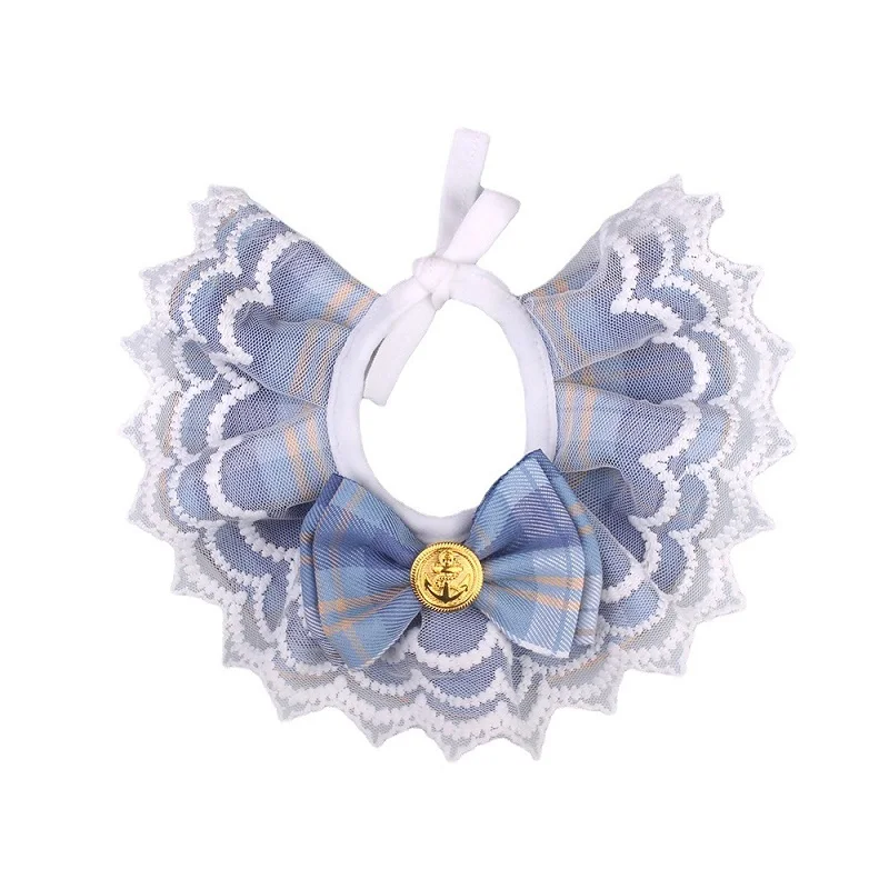 

Lace Pet Princess Neck Scarf Cat Bowknot Bib Neckerchief Collar Dog Saliva Towel Dog Necktie Bow Tie For Pet Decorations