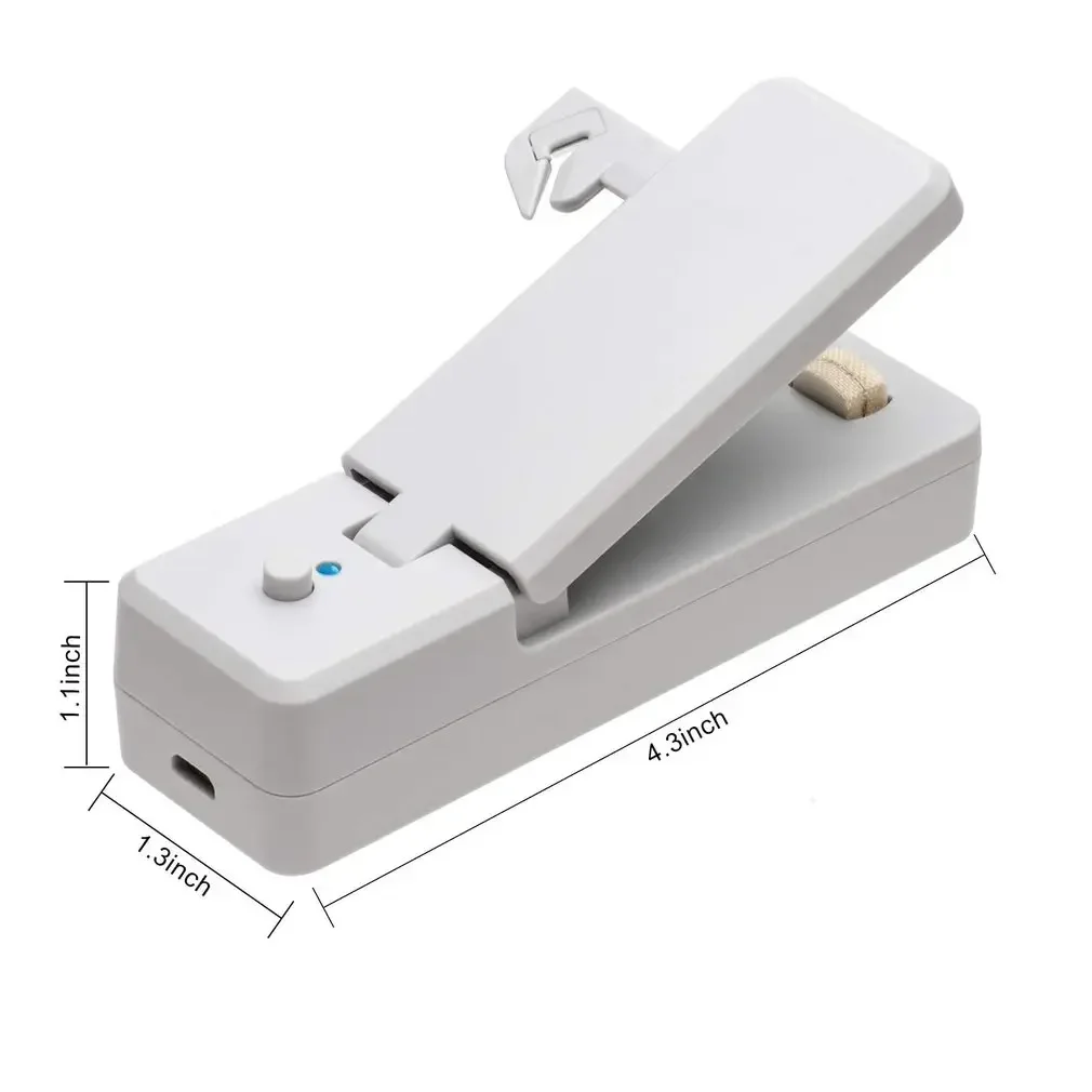 2 In 1 USB Mini Magnetic Bag Sealer Opener Rechargeable Portable Food Snack Sealing Packaging Machine Kitchen Bag Heat Sealer mini sealer plastic bag sealer beverage can sealer