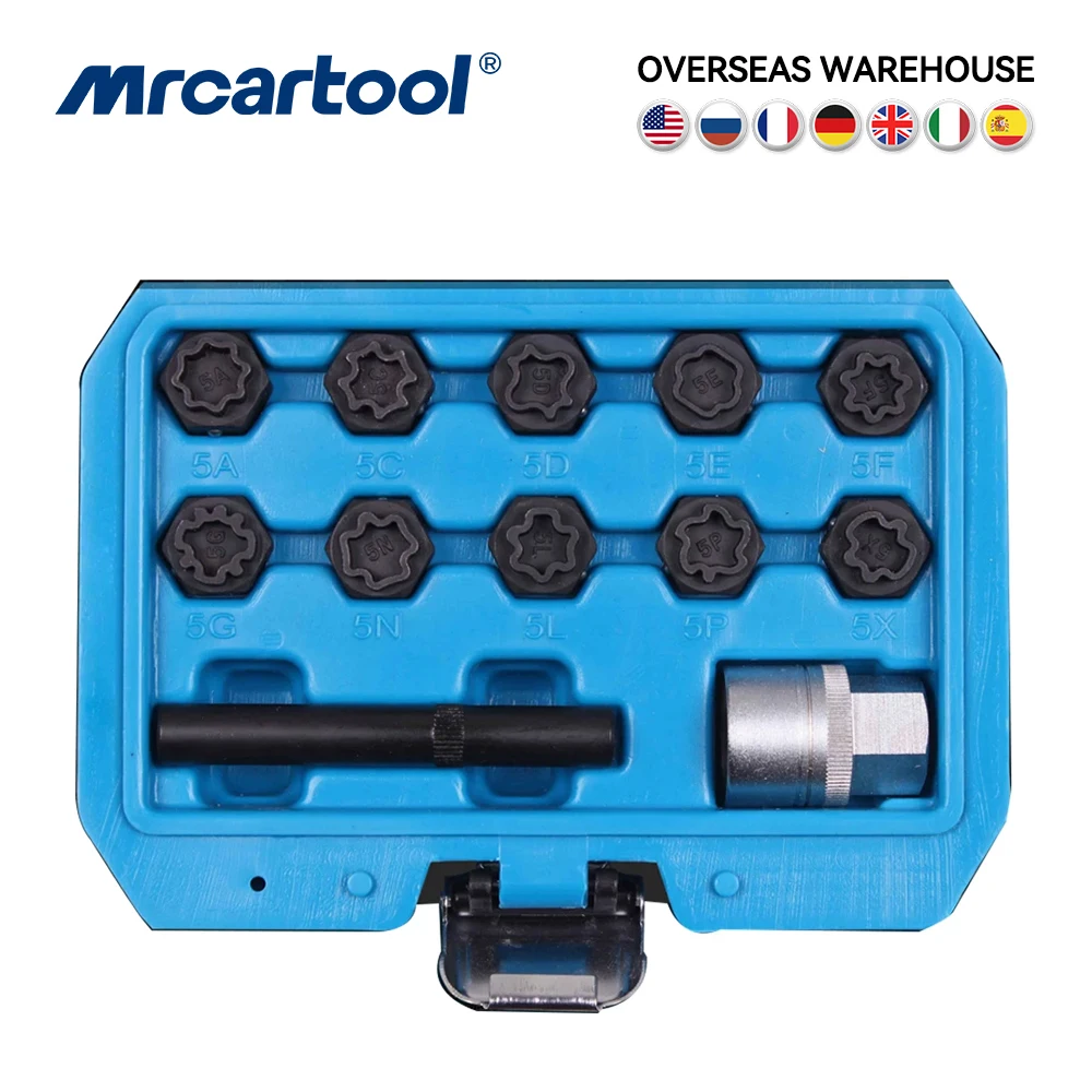 

Mr Cartool 12pcs Screw Anti-Theft Tool Kit Wheel Lock Screw Socket for Mercedes Benz