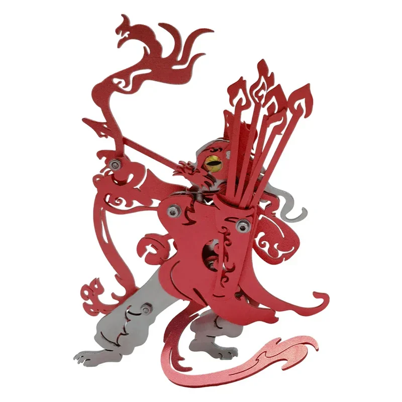 

DIY King Cat Archer Assembly Model 3D Metal Puzzle Animal Model Kits Mechanical Animals Toys DIY Assembly Toy - 66PCS+