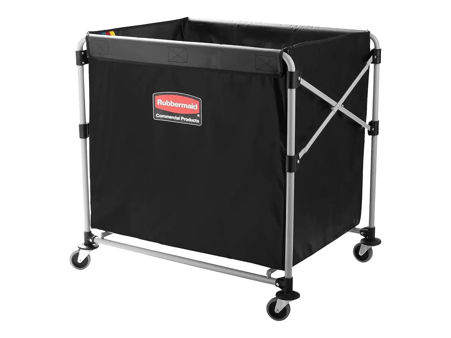 Rubbermaid Commercial Products, Collapsible X Cart Laundy Cart, College Move-In, Transport Supplies and Groceries, Steel,