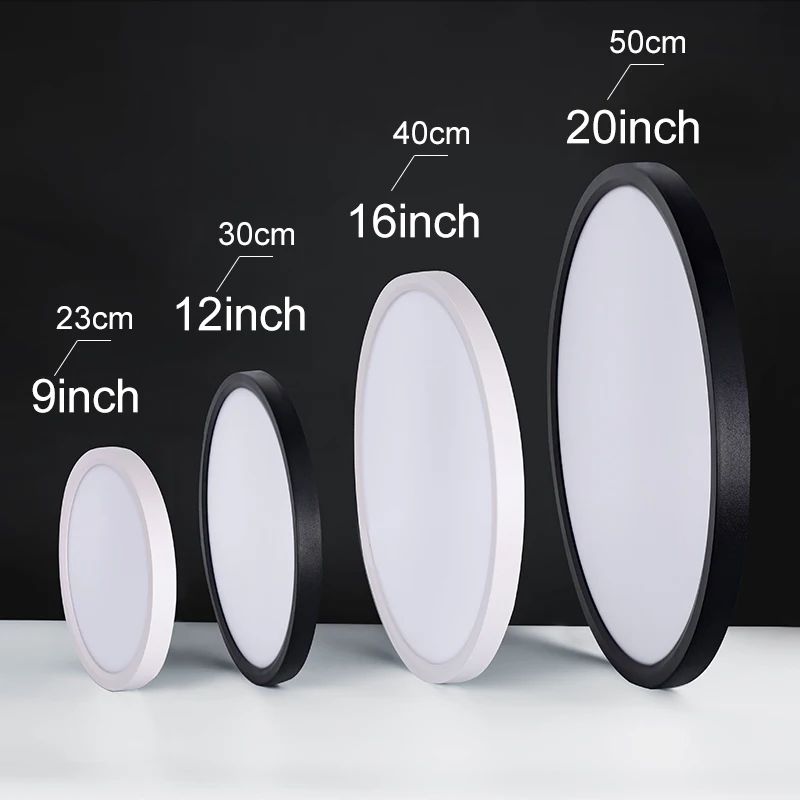 LED Ceiling Light Smart Home 0.9 Inch Ultra-thin with APP Remote Control Dimmable Modern Lamp 50CM Large for Bedroom Living Room