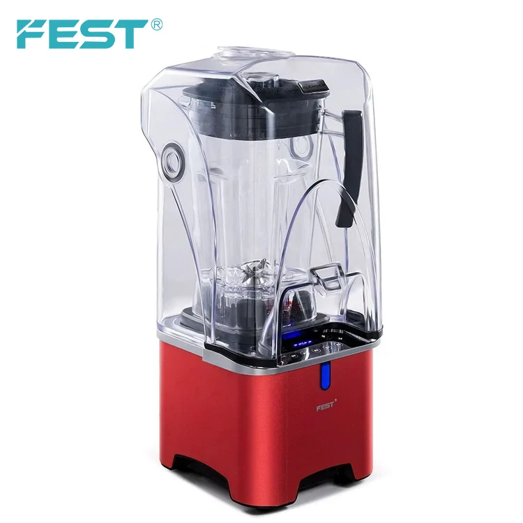 

FEST frappe maker High Speed Smoothie Maker Blender Red Kitchen Equipment Fruit Mixer with Blimp Cover