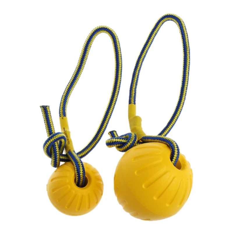 New Pet Dog Training Toy Ball Dog Rubber Ball Chew Bite Resistant Toy With Rope 3