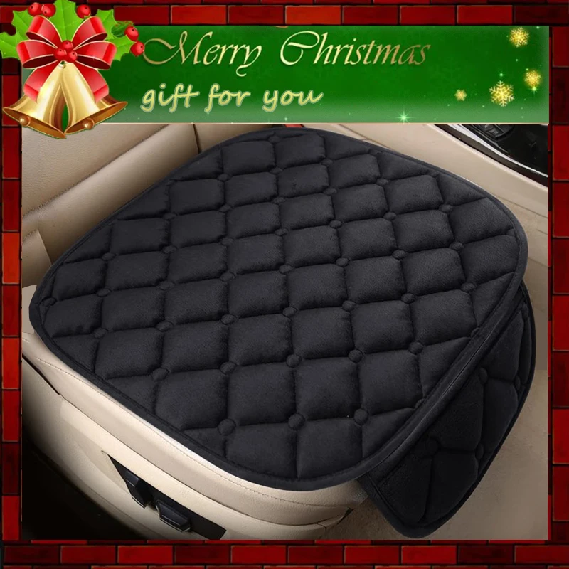 Car Seat Cover Front Rear Flocking Cloth Cushion Non Slip Winter Auto