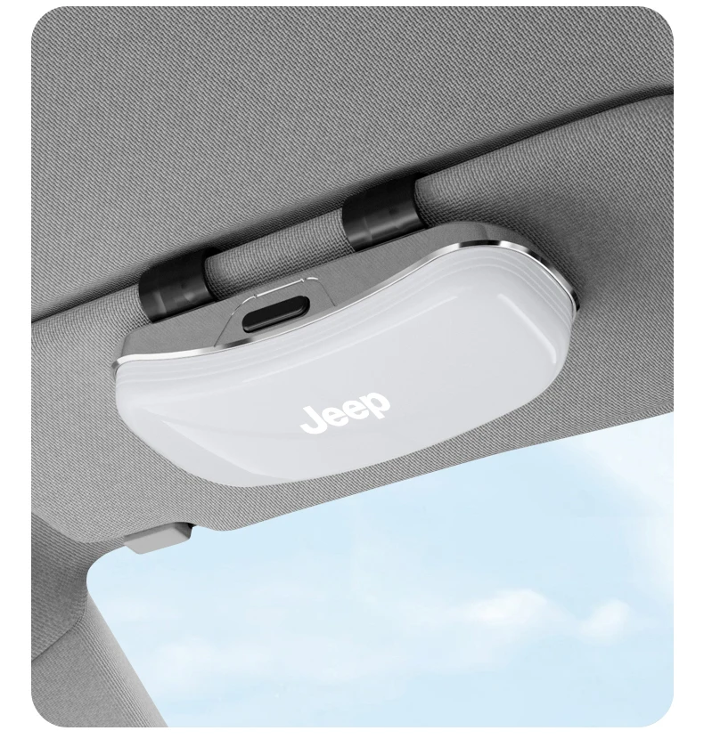 Jeep Auto Visier Gläser Box Auto Sonnenbrille Lagerung Fall Für Jeep Grand Cherokee Wrangler JK Gladiator Kompass Renegade Patriot – Detail 14
