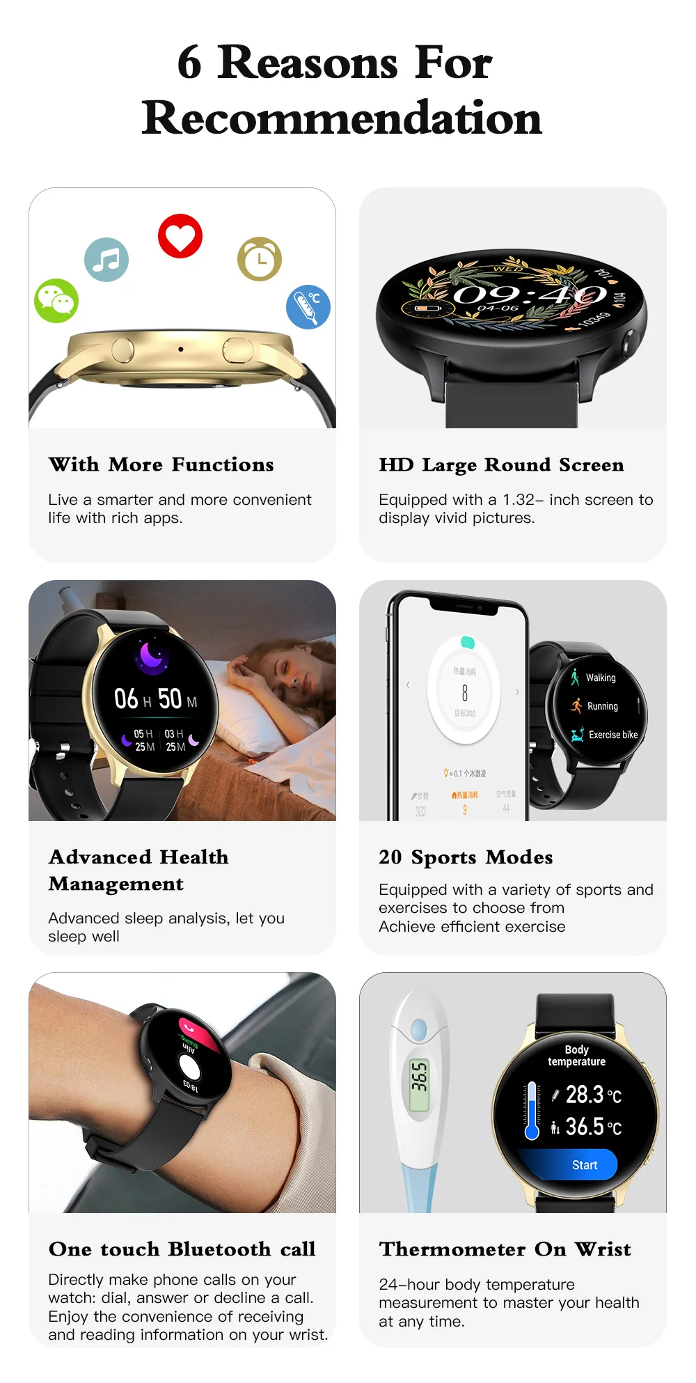 Unisex AI Voice Assistant Smart Watch