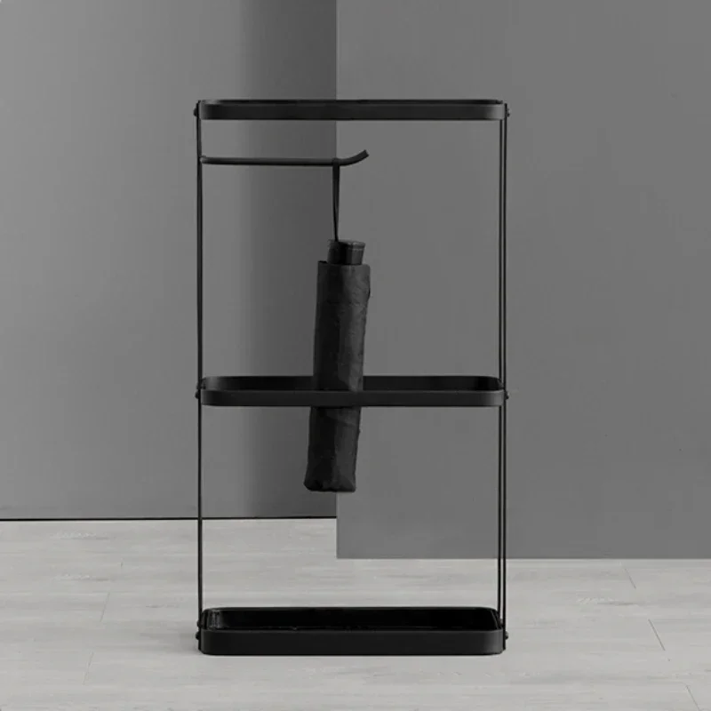 HighQuality Umbrella Stand Double Layer Iron Art Cane Holder Hotel Hall Parasol Holder Versatile Practical Umbrella Rack onsale