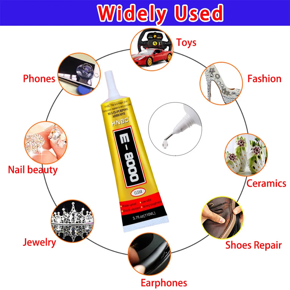 1pcs 15/50/110ml E8000 Glue Mobile Phone Touch Screen Repair of Warped Screen Frame Sealant Repair Household DIY Universal Glue 2