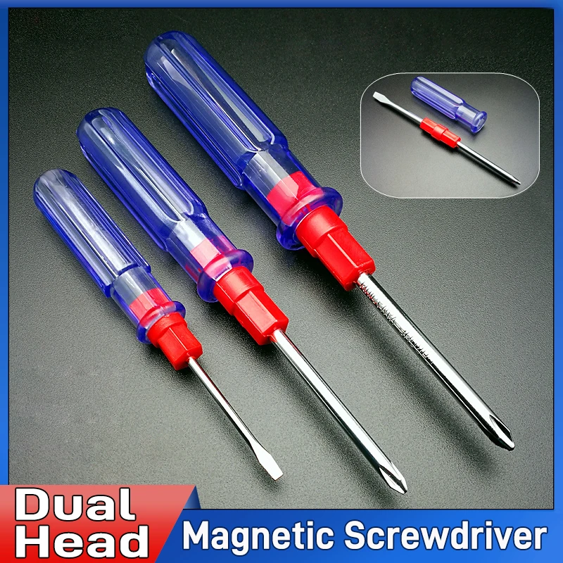 

SUOSOK Dual Head Screwdriver Slotted Phillips Magnetic Driver Bits Hand Tool for Repairing Dual Purpose Manual Hardware Tools