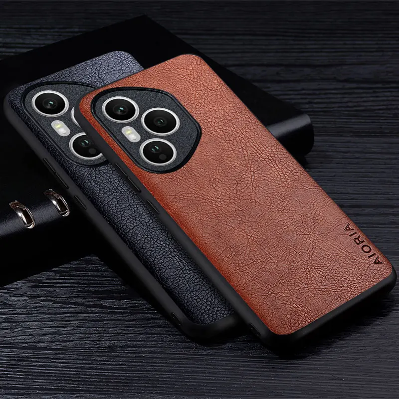 High-Grade Retro Litchi PU Leather Shockproof Case