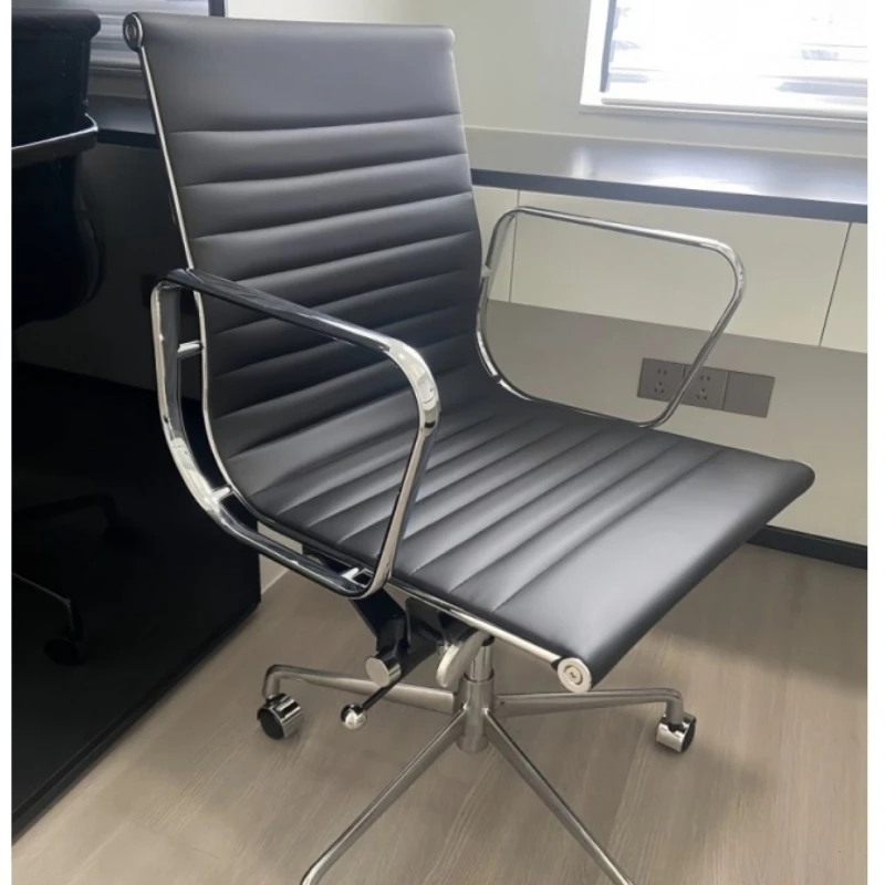 Office Chair Adjustable Computer Chair Ergonomic Leather Seat Home Comfortable Long Sitting Meeting Hotel Study Chair Design